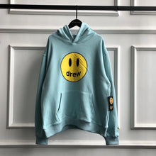 Load image into Gallery viewer, 19FW Drew House New Color Blue Hoodies Men Women Couples Drew Smile Face Printed Justin Bieber Hoody Sweatshirts Men