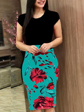 Load image into Gallery viewer, Oufisun Bodycon Women Summer Dress Casual Flower Print Slim Boho Lady Dresses Elegant Tunic Package Hip Dress Vesitdo Splus Szie