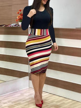 Load image into Gallery viewer, Oufisun Bodycon Women Summer Dress Casual Flower Print Slim Boho Lady Dresses Elegant Tunic Package Hip Dress Vesitdo Splus Szie