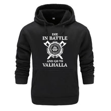 Load image into Gallery viewer, GVHHCK Odin Vikings Hoodie Men Die In Battle And Go To Valhalla Hooded Sweatshirt Coat Winter Warm Fleece Thick Son of Odin