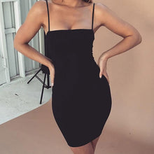 Load image into Gallery viewer, Chrleisure Sexy Nightclub Dress Summer Slim Women's Mini Tight Dress Thin Shoulder Strap Women's Short Dress