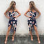 Load image into Gallery viewer, 2019 Women Floral Printed Midi Dress Evening Party V Neck Beach Dresses Summer Sundress HOT
