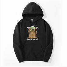 Load image into Gallery viewer, Cute Baby Yoda Hoodie Sweatshirts Fleece The Mandalorian men Hoodies Autumn Winter Hooded Star War Streetwear Fashion Sportswear
