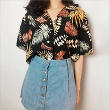 Load image into Gallery viewer, Hot Sale New Chiffon Womens Casual Blouses Top Female Hawaiian Fashion Floral Short Sleeve Shirts Ladies Summer Loose Tops
