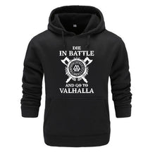 Load image into Gallery viewer, GVHHCK Odin Vikings Hoodie Men Die In Battle And Go To Valhalla Hooded Sweatshirt Coat Winter Warm Fleece Thick Son of Odin
