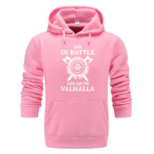 Load image into Gallery viewer, GVHHCK Odin Vikings Hoodie Men Die In Battle And Go To Valhalla Hooded Sweatshirt Coat Winter Warm Fleece Thick Son of Odin
