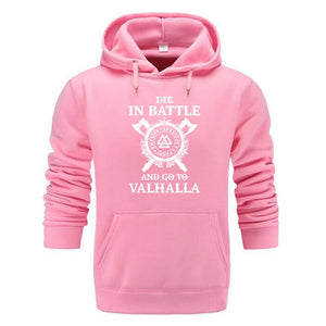 GVHHCK Odin Vikings Hoodie Men Die In Battle And Go To Valhalla Hooded Sweatshirt Coat Winter Warm Fleece Thick Son of Odin