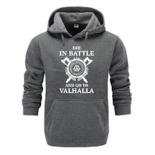 Load image into Gallery viewer, GVHHCK Odin Vikings Hoodie Men Die In Battle And Go To Valhalla Hooded Sweatshirt Coat Winter Warm Fleece Thick Son of Odin
