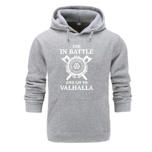 Load image into Gallery viewer, GVHHCK Odin Vikings Hoodie Men Die In Battle And Go To Valhalla Hooded Sweatshirt Coat Winter Warm Fleece Thick Son of Odin
