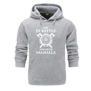 GVHHCK Odin Vikings Hoodie Men Die In Battle And Go To Valhalla Hooded Sweatshirt Coat Winter Warm Fleece Thick Son of Odin