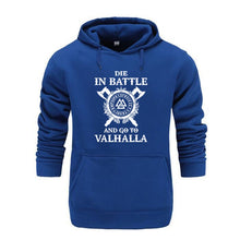 Load image into Gallery viewer, GVHHCK Odin Vikings Hoodie Men Die In Battle And Go To Valhalla Hooded Sweatshirt Coat Winter Warm Fleece Thick Son of Odin
