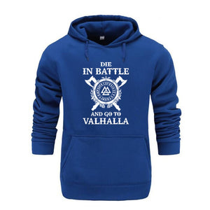 GVHHCK Odin Vikings Hoodie Men Die In Battle And Go To Valhalla Hooded Sweatshirt Coat Winter Warm Fleece Thick Son of Odin