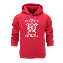 Load image into Gallery viewer, GVHHCK Odin Vikings Hoodie Men Die In Battle And Go To Valhalla Hooded Sweatshirt Coat Winter Warm Fleece Thick Son of Odin
