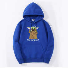 Load image into Gallery viewer, Cute Baby Yoda Hoodie Sweatshirts Fleece The Mandalorian men Hoodies Autumn Winter Hooded Star War Streetwear Fashion Sportswear
