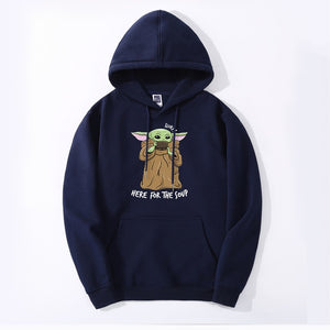 Cute Baby Yoda Hoodie Sweatshirts Fleece The Mandalorian men Hoodies Autumn Winter Hooded Star War Streetwear Fashion Sportswear