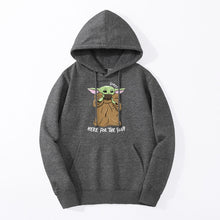 Load image into Gallery viewer, Cute Baby Yoda Hoodie Sweatshirts Fleece The Mandalorian men Hoodies Autumn Winter Hooded Star War Streetwear Fashion Sportswear
