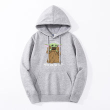 Load image into Gallery viewer, Cute Baby Yoda Hoodie Sweatshirts Fleece The Mandalorian men Hoodies Autumn Winter Hooded Star War Streetwear Fashion Sportswear
