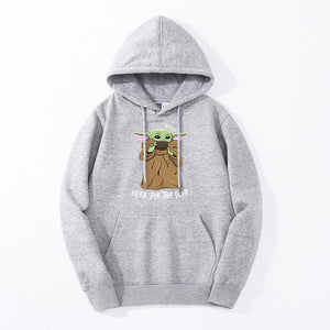 Cute Baby Yoda Hoodie Sweatshirts Fleece The Mandalorian men Hoodies Autumn Winter Hooded Star War Streetwear Fashion Sportswear