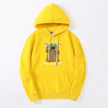 Load image into Gallery viewer, Cute Baby Yoda Hoodie Sweatshirts Fleece The Mandalorian men Hoodies Autumn Winter Hooded Star War Streetwear Fashion Sportswear
