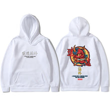 Load image into Gallery viewer, Brand New Designer Japanese Chinese Style Hoodies Streetwear Sweatshirt Hip Hop Evil Devil Printed Cotton Men Hip Hop Streetwear
